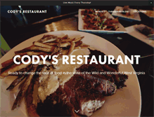 Tablet Screenshot of codysrestaurant.com